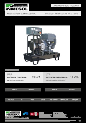 Dízel generátorok INMESOL AAD-014