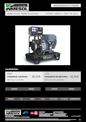 Dízel generátorok INMESOL AAD-022