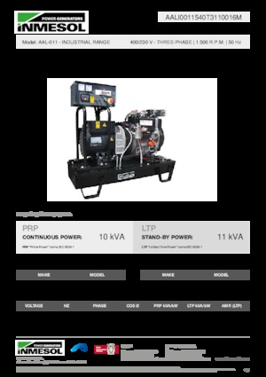 Dízel generátorok INMESOL AAL-011