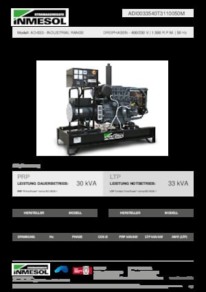 Dízel generátorok INMESOL AD-033