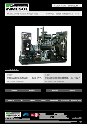 Dízel generátorok INMESOL AD-475