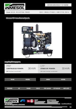 Dízel generátorok INMESOL AK-33