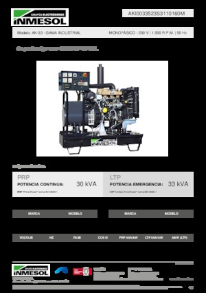 Dízel generátorok INMESOL AK-33