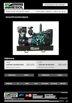 Dízel generátorok INMESOL AV-200