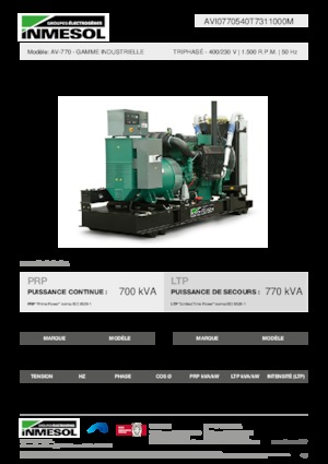 Dízel generátorok INMESOL AV-770