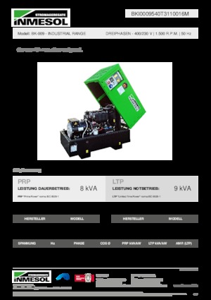 Dízel generátorok INMESOL BK-009