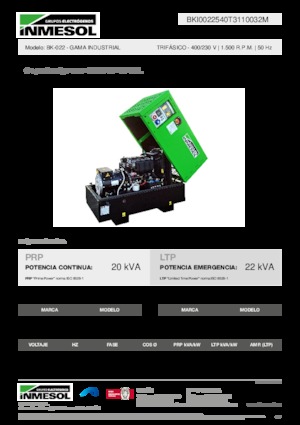 Dízel generátorok INMESOL BK-022