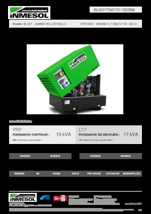 Dízel generátorok INMESOL BL-017