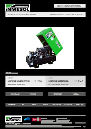 Dízel generátorok INMESOL BL-10