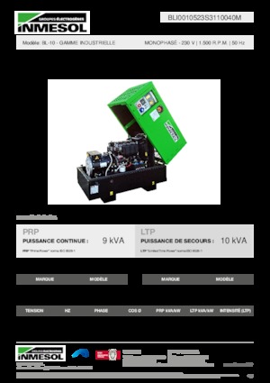 Dízel generátorok INMESOL BL-10