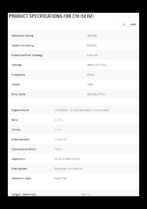 Dízel generátorok Caterpillar C18-850
