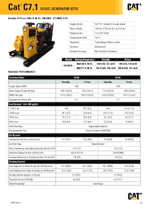 Dízel generátorok Caterpillar C7.1-DE 165