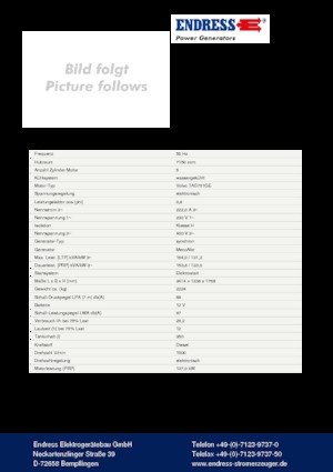 Dízel generátorok Endress ESE 165 VW/AS