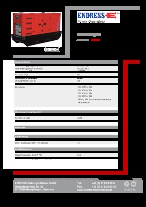 Dízel generátorok Endress ESE 180 JW/RS