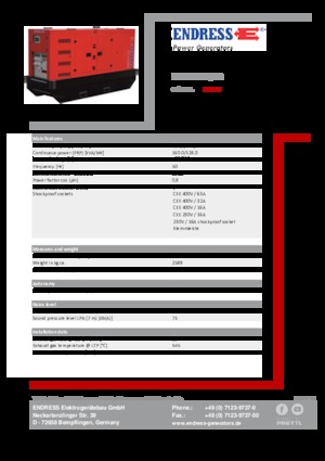 Dízel generátorok Endress ESE 180 JW/RS