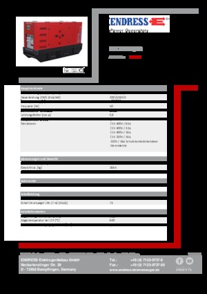 Dízel generátorok Endress ESE 225 JW/RS