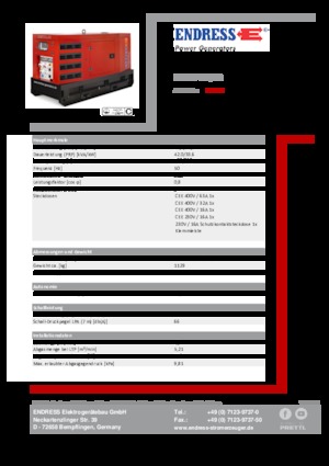Dízel generátorok Endress ESE 45 YW/RS