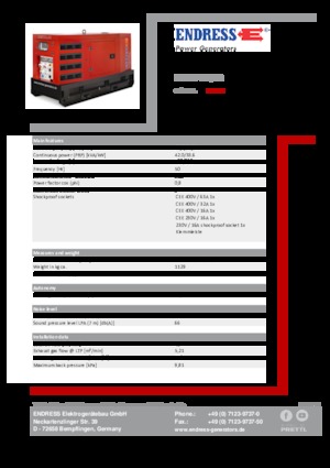 Dízel generátorok Endress ESE 45 YW/RS