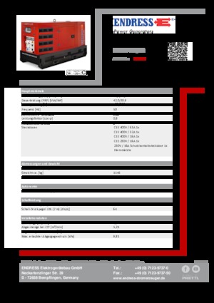 Dízel generátorok Endress ESE 50 YW/RS