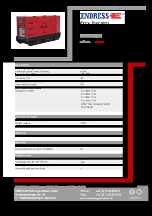 Dízel generátorok Endress ESE 67 IW/RS
