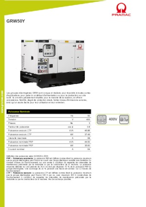 Dízel generátorok PRAMAC Lifter GRW 50 Y