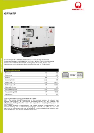 Dízel generátorok PRAMAC Lifter GRW 67 P