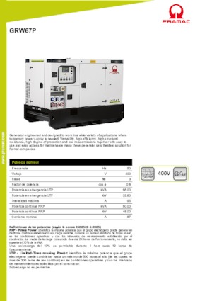 Dízel generátorok PRAMAC Lifter GRW 67 P