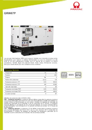 Dízel generátorok PRAMAC Lifter GRW 67 P
