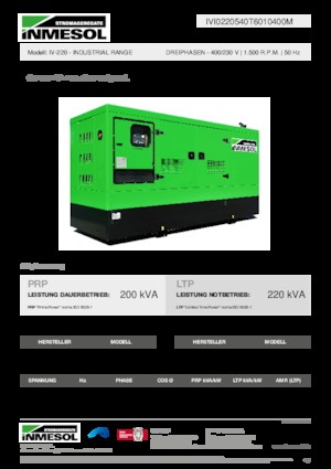 Dízel generátorok INMESOL IV-220