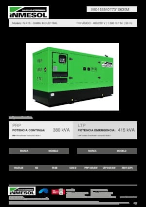 Dízel generátorok INMESOL IV-415