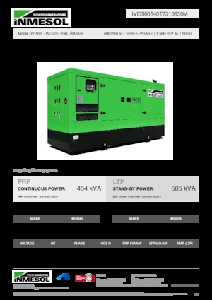 Dízel generátorok INMESOL IV-500