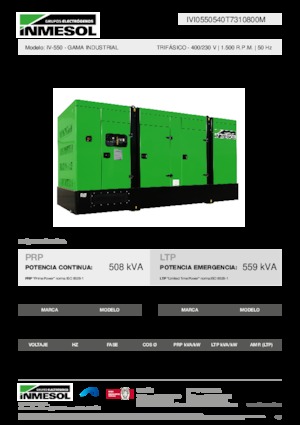 Dízel generátorok INMESOL IV-550