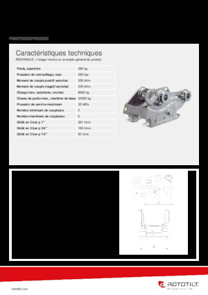 Gyorscserélők Rototilt® QC70-55 