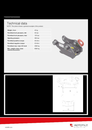 Gyorscserélők Rototilt® S40 