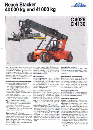 Konténerrakodó targoncák Linde C 4130 TL/5