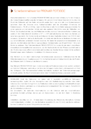 Hátra szerelhető kaszák - tárcsa és cond. Pronar PDT 300 C