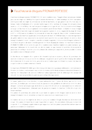 Hátra szerelhető kaszák - tárcsa és cond. Pronar PDT 300 C