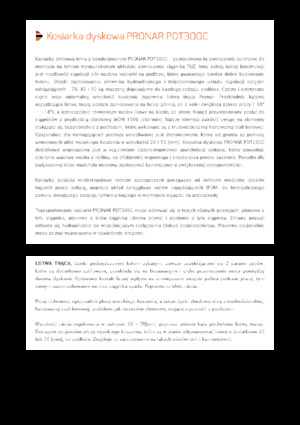 Hátra szerelhető kaszák - tárcsa és cond. Pronar PDT 300 C