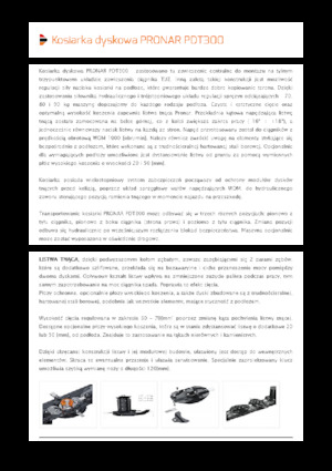 Hátra szerelhető kaszák - tárcsa cond. nélkül Pronar PDT 300