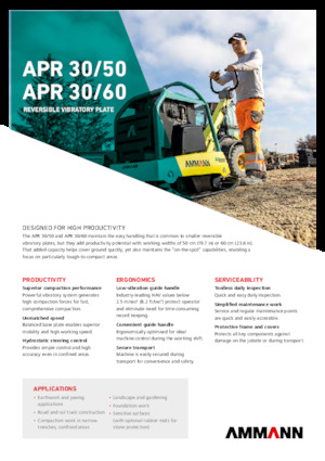 Kétirányú vibrolapok Ammann APR 3060