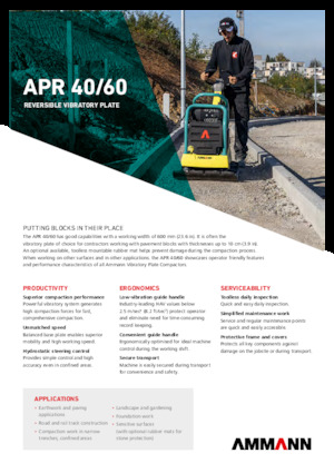 Kétirányú vibrolapok Ammann APR 4060