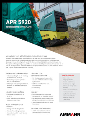 Kétirányú vibrolapok Ammann APR 5920