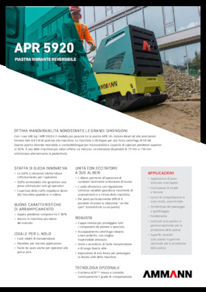 Kétirányú vibrolapok Ammann APR 5920