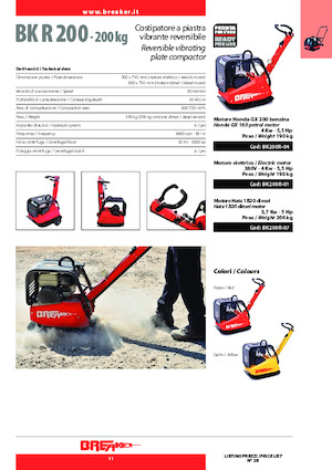 Kétirányú vibrolapok Breaker BK 200 R-01