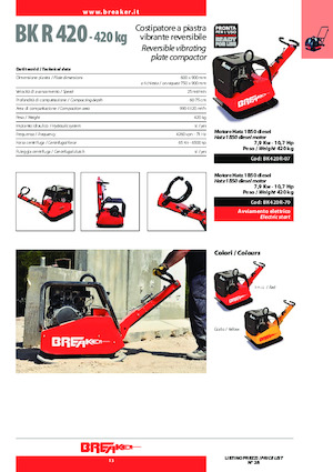 Kétirányú vibrolapok Breaker BK 420 R-70