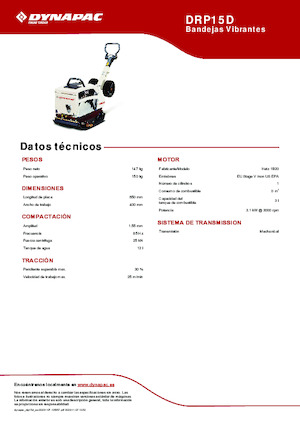 Kétirányú vibrolapok Dynapac DRP15D 