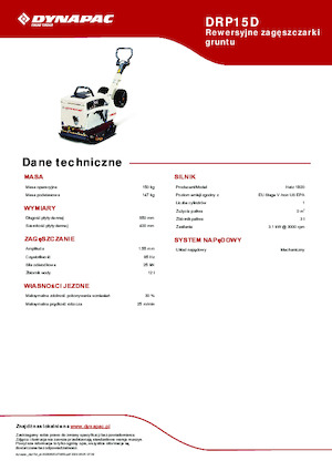 Kétirányú vibrolapok Dynapac DRP15D 