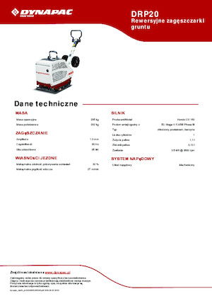 Kétirányú vibrolapok Dynapac DRP20