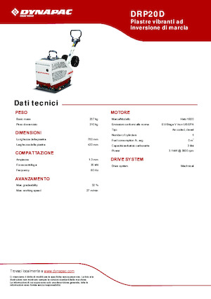 Kétirányú vibrolapok Dynapac DRP20D