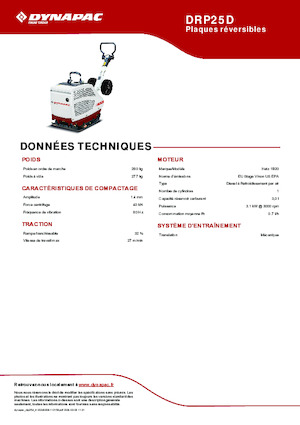 Kétirányú vibrolapok Dynapac DRP25D